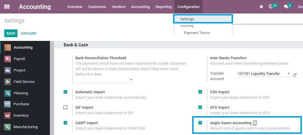 Anglo-Saxon And Continental Accounting In Odoo – Odoo Tricks And Tips